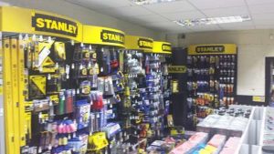 Rowe's Shop interior display of their Stanley tool section